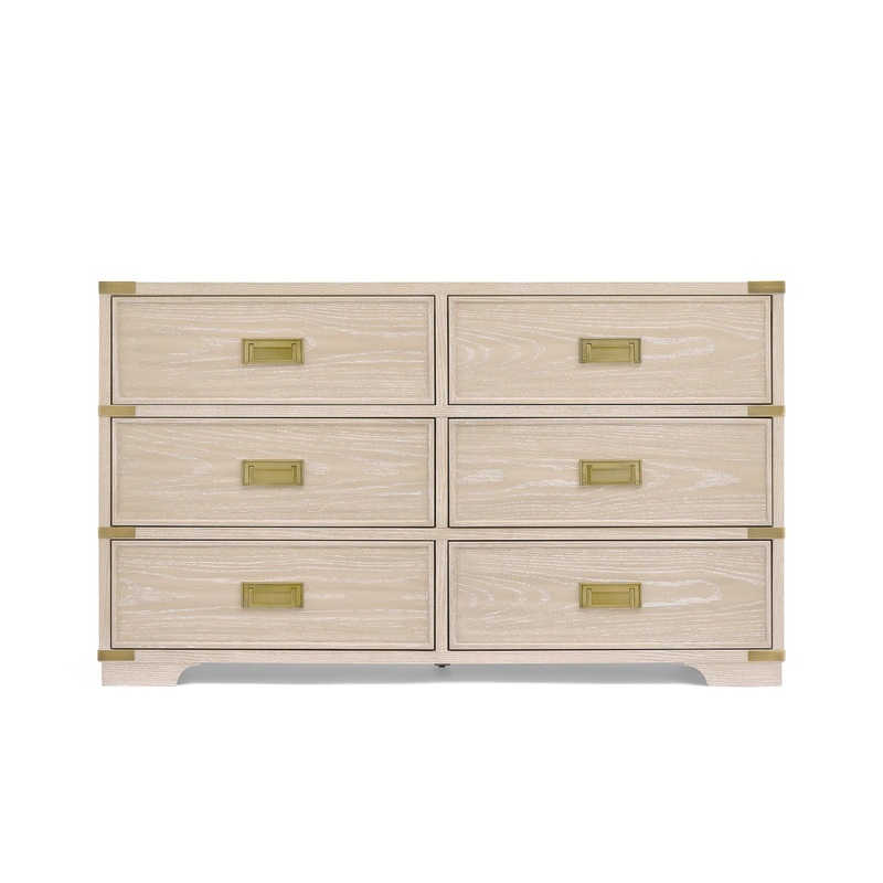 Bellini Paris 6-Drawer Dresser Whitewash Ash