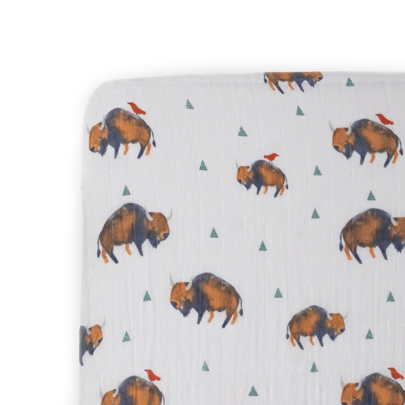 Cotton Muslin Crib Sheet – Bison Bison