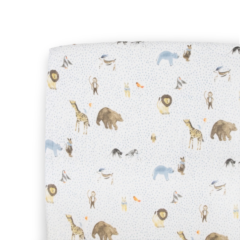 Cotton Muslin Crib Sheet – Party Animals Party Animals