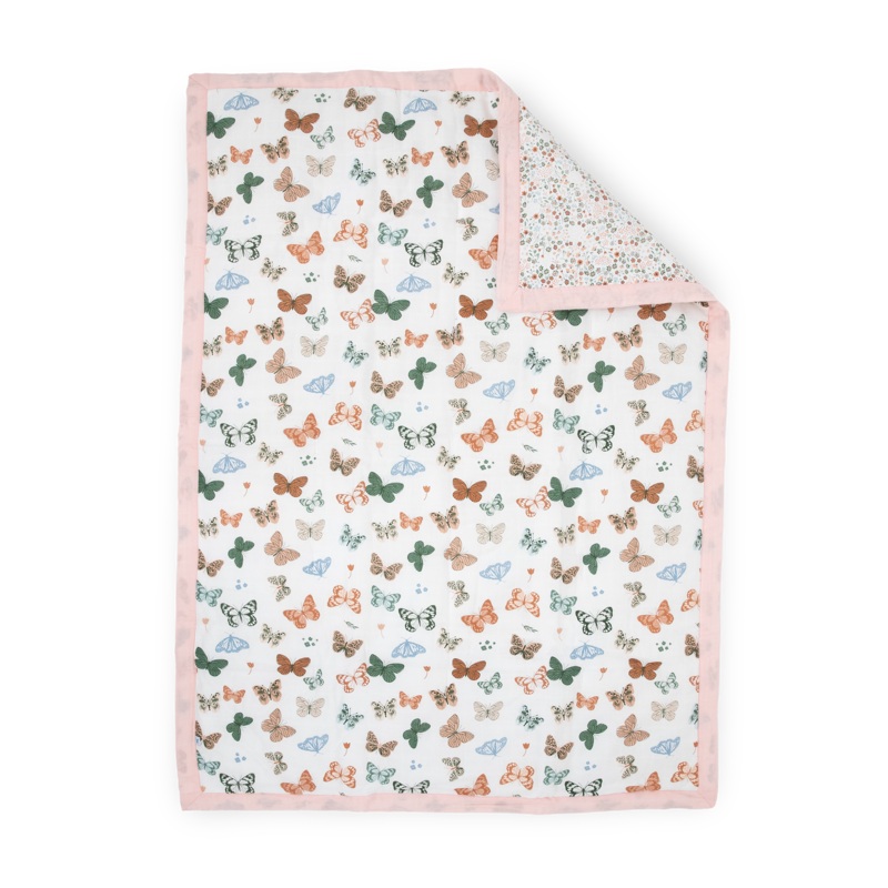 Cotton Muslin Toddler Comforter – Butterflies Butterflies
