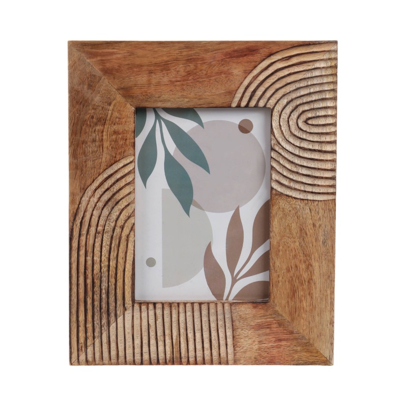 Wood Arches Geometric Picture Frame – Brown, 5×7 in.