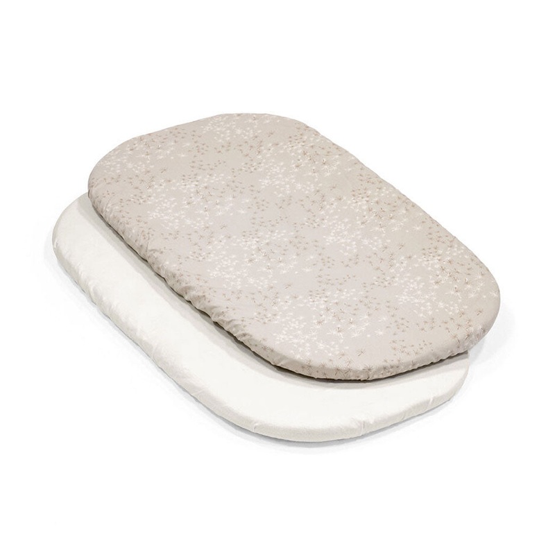 Snoozi Fitted Sheets (2-Pack) Dandelion Beige / Vanilla Cream