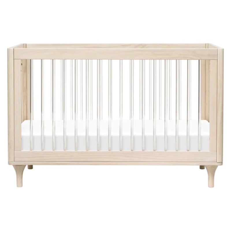 Babyletto Lolly 3-in-1 Convertible Crib – Acrylic Washed Natural/Acrylic
