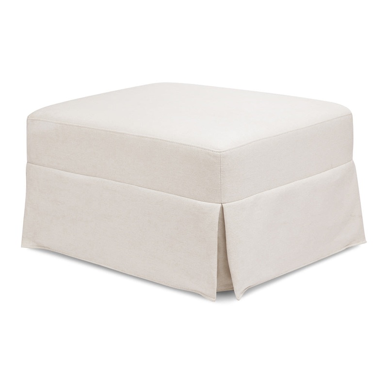 Crawford Gliding Ottoman Performance Cream Eco Weave