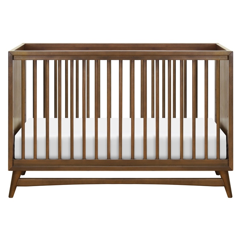 Babyletto Peggy 3-in-1 Convertible Crib with Toddler Bed Conversion Kit Natural Walnut