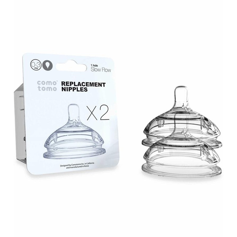 Comotomo Replacement Nipple 2-Pack – Slow Flow – Choose Age –
