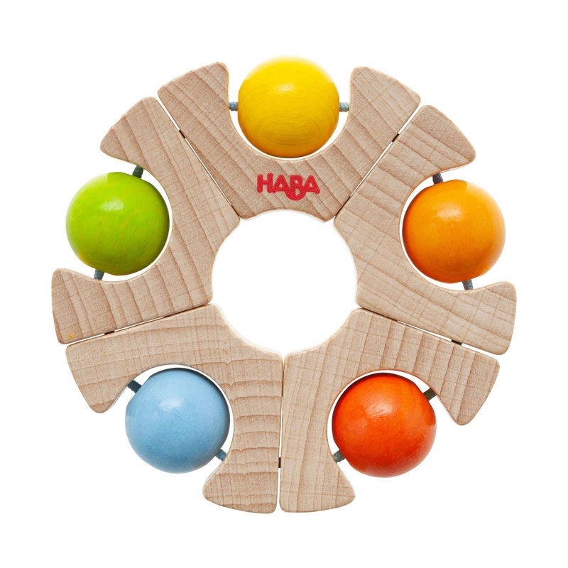 Ball Wheel Wooden Baby Grasping Toy – Montessori Rattle