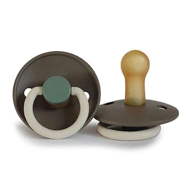 Frigg Natural Rubber Pacifier Color block, Hudson Bay 0-6 months