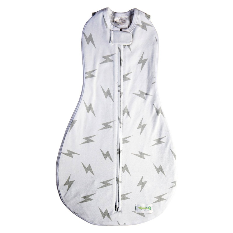 Woombie Grow With Me 3 Stage Swaddle Sack Gray Bolt