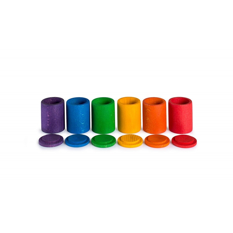 Colorful Cups with Lids Rainbow
