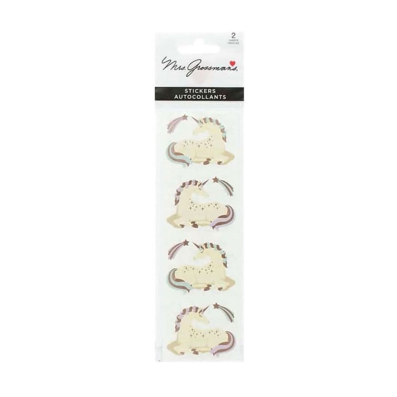 Mrs. Grossman’s Strip of Magical Unicorns Stickers