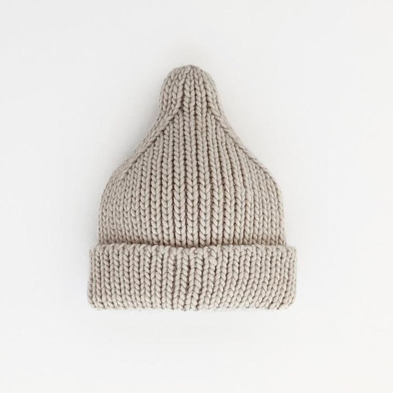 Peak Knit Beanie | Oatmeal 0-6 Months
