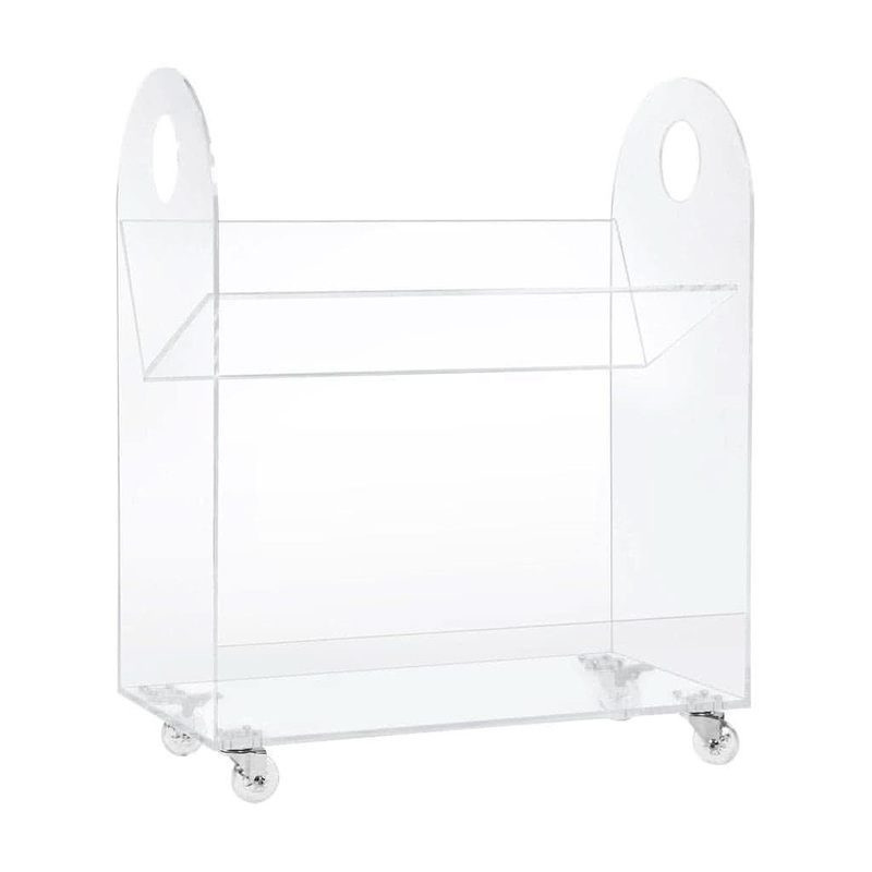 Babyletto Presto Acrylic Bookcase and Cart in Acrylic — In Store Pickup Only