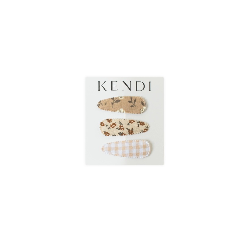 KENDI Clips 3 Pack – Tan