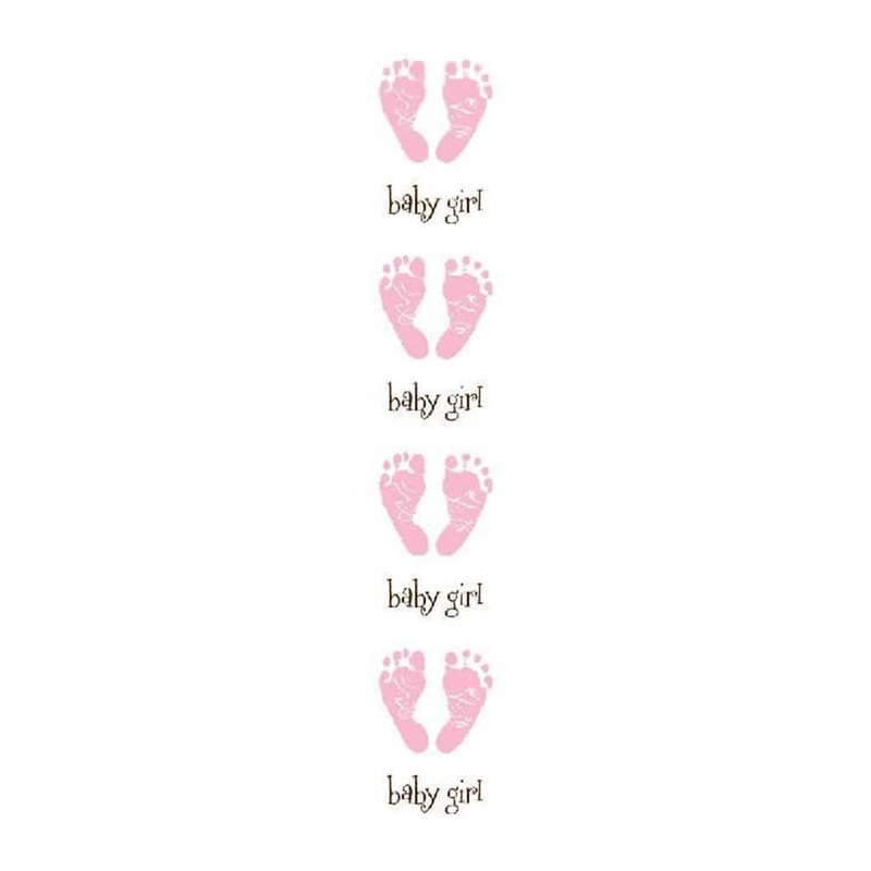 Mrs. Grossman’s Strip of Pink Footprints Stickers