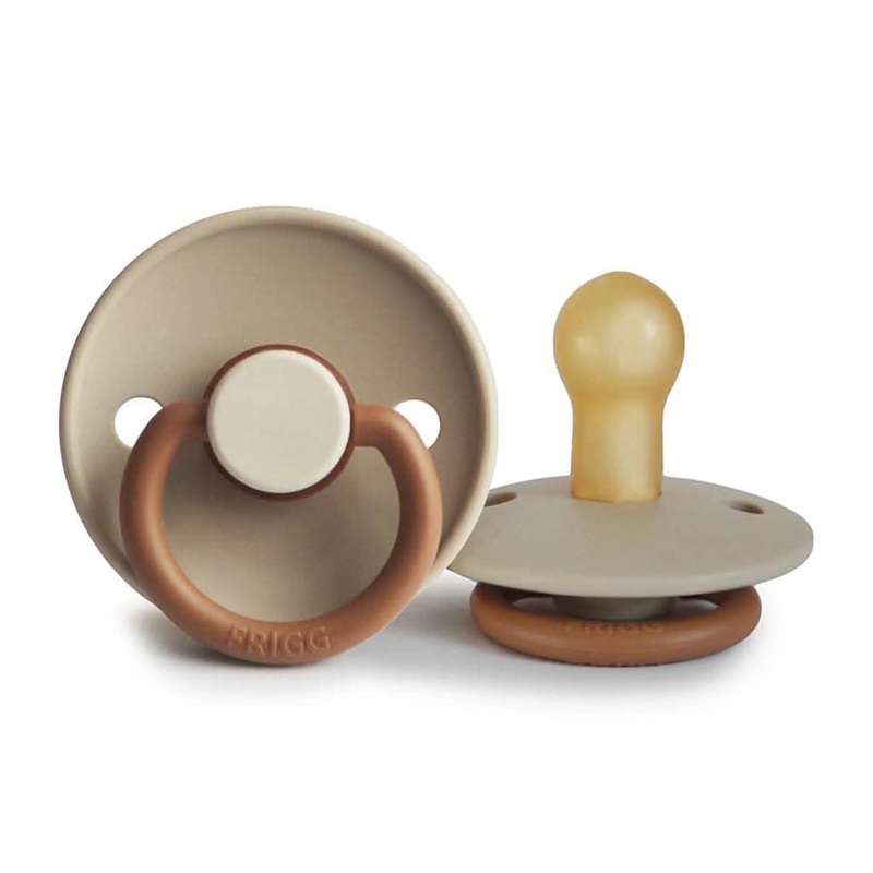 Frigg Natural Rubber Pacifier Color block, Desert 0-6 months