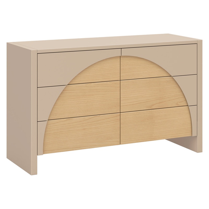 Moab 6-Drawer Assembled Dresser Taupe/Ash
