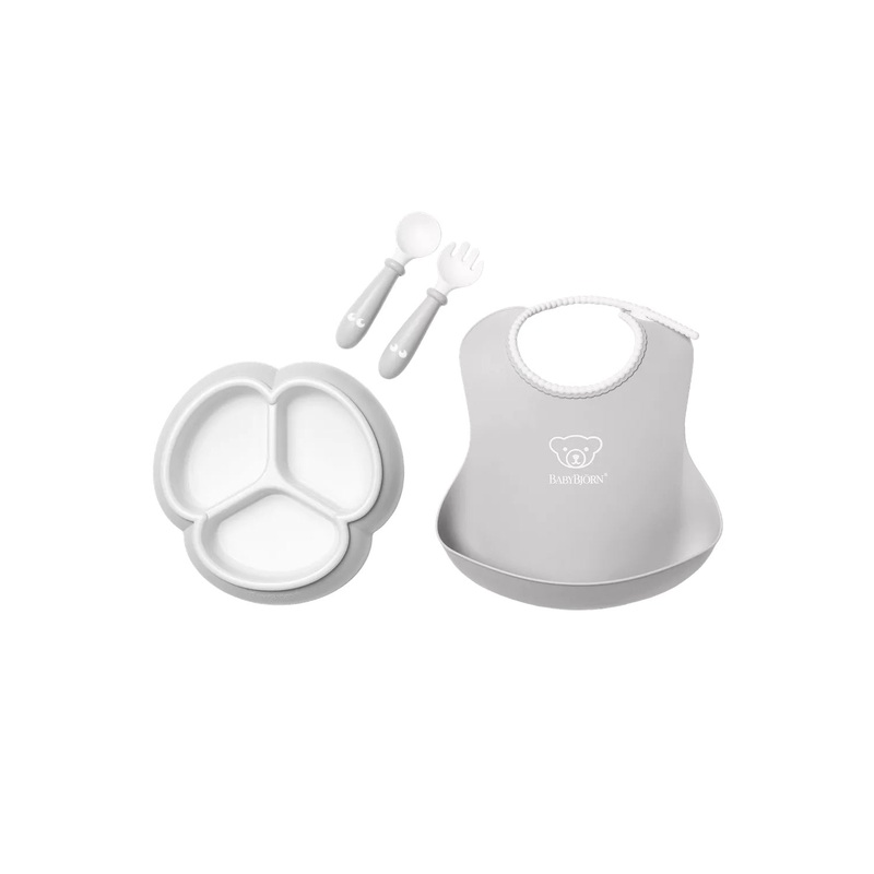 BabyBjrn Mealtime Set, 4 pcs Gray