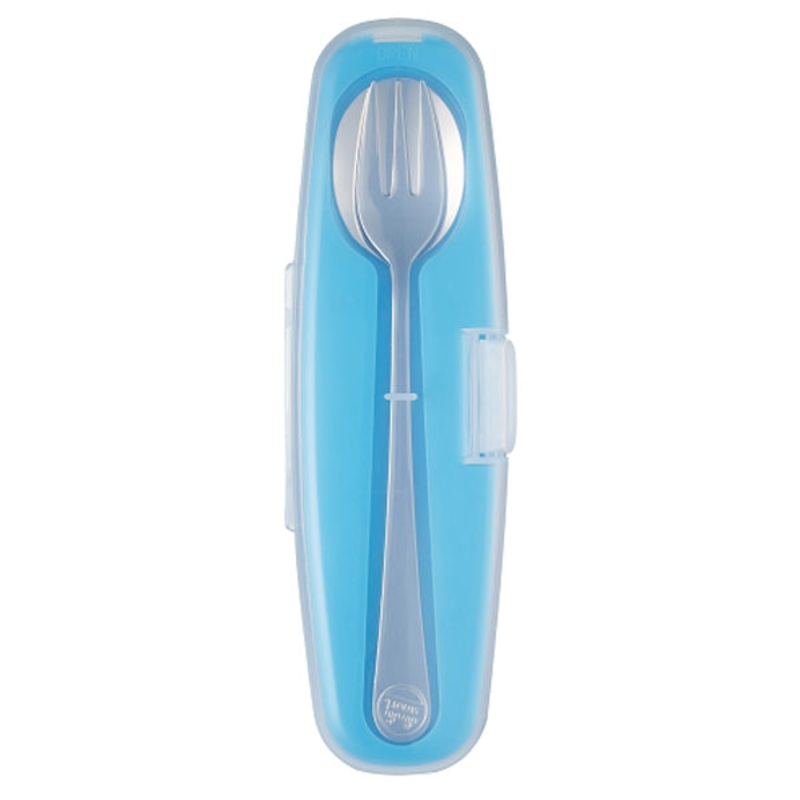 Innobaby Din Din Smart Stainless Spoon and Fork Set – Blue