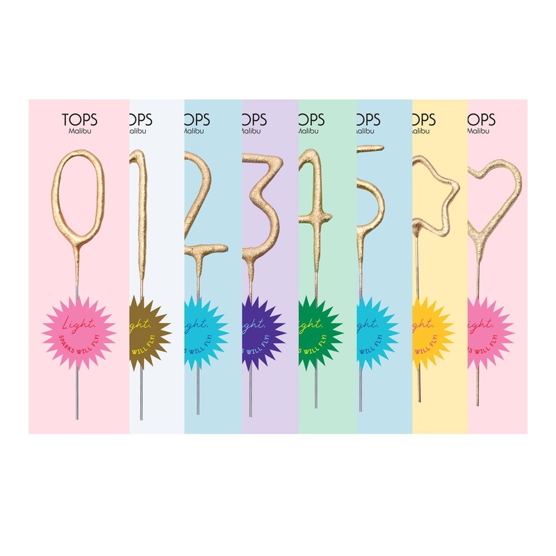 Mini 4″ Gold Number Sparklers – Singles Mini Gold Number – 1