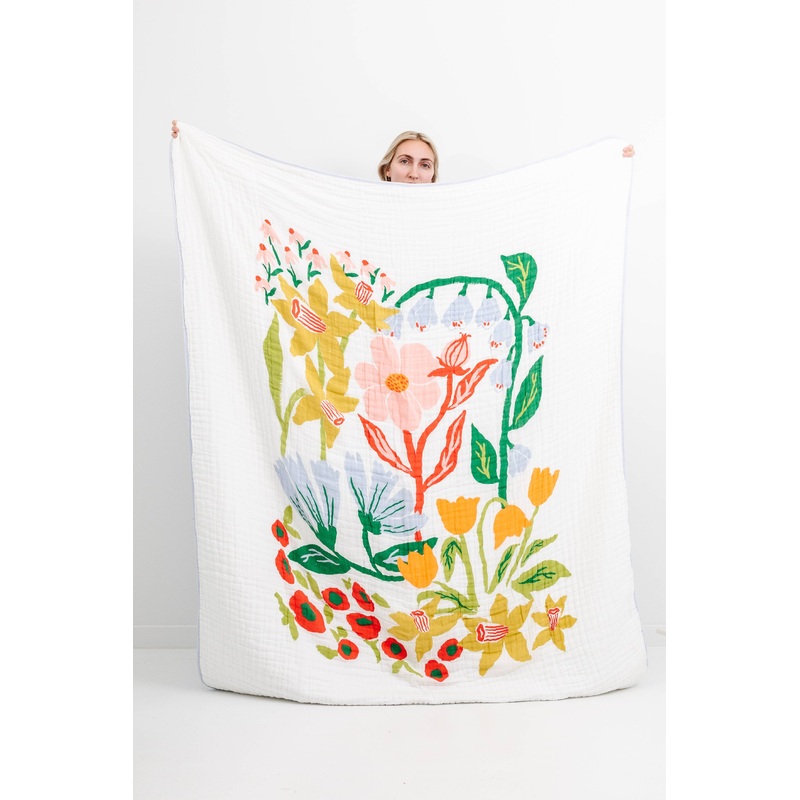 Cottage Garden Throw Blanket