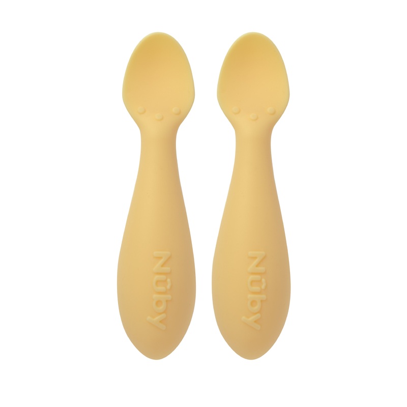 Mini Silicone Spoons (2 Pack) Yellow