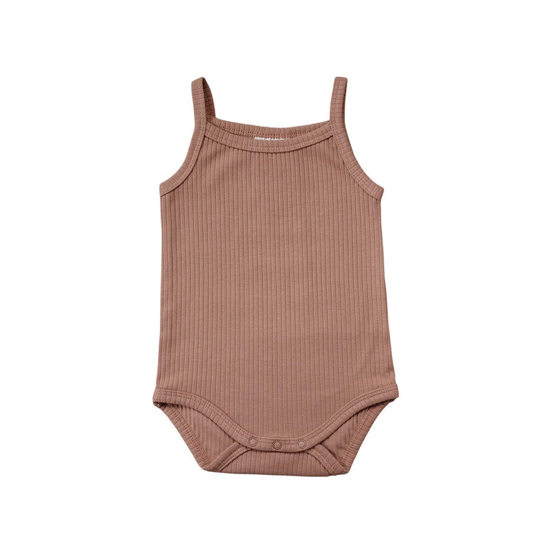 Ribbed Tank Bodysuit | Dusty Rose 0-3 Months