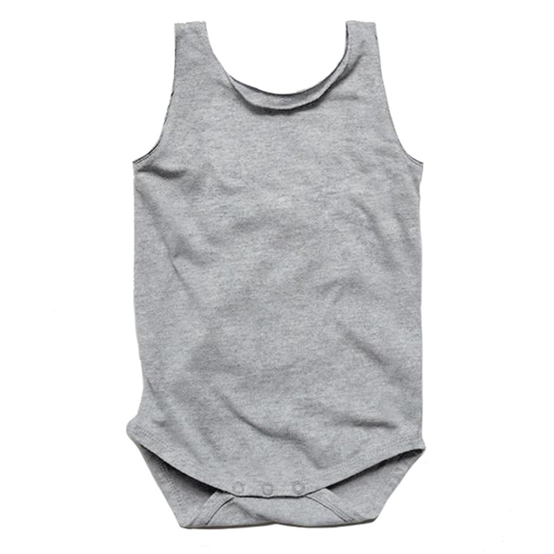Sleeveless Onesie | Grey Melange 3-6 Months