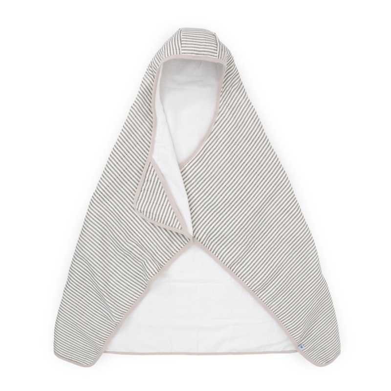 Toddler Hooded Towel – Grey Stripe Grey Stripe