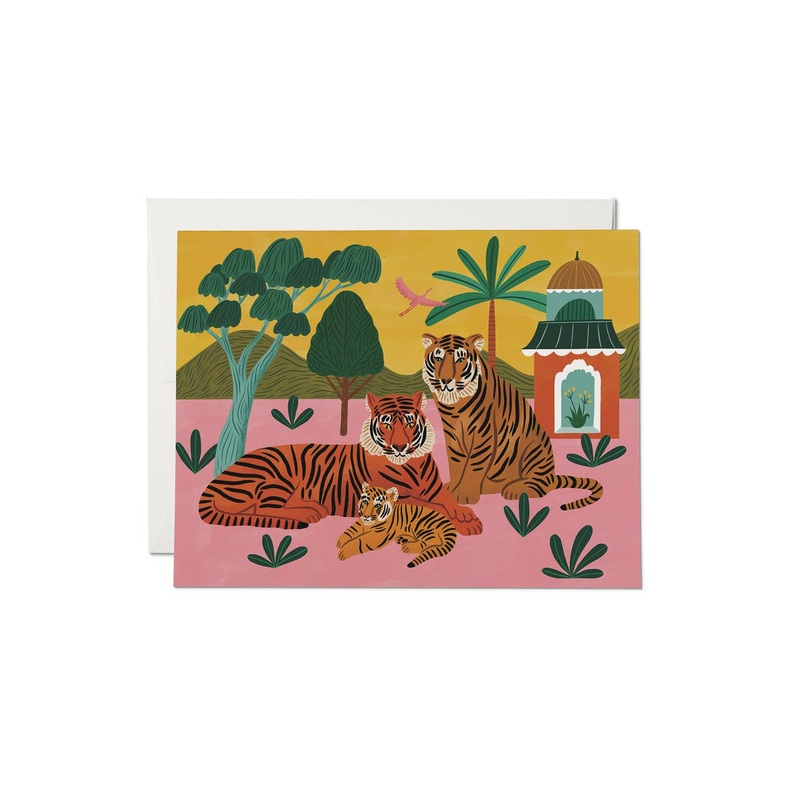 Tiger Family baby greeting card
