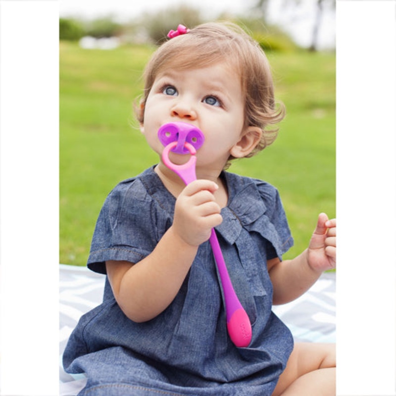 Boon Hitch Pacifier Teether – Magenta/Purple