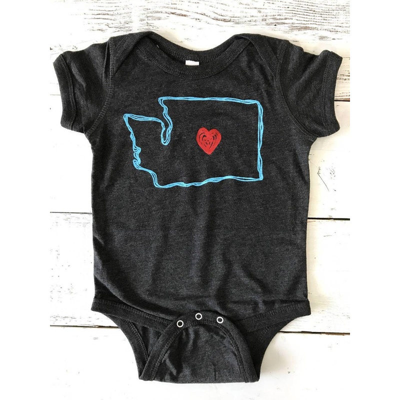 Washington Love Baby Onesie 12-18M Gray
