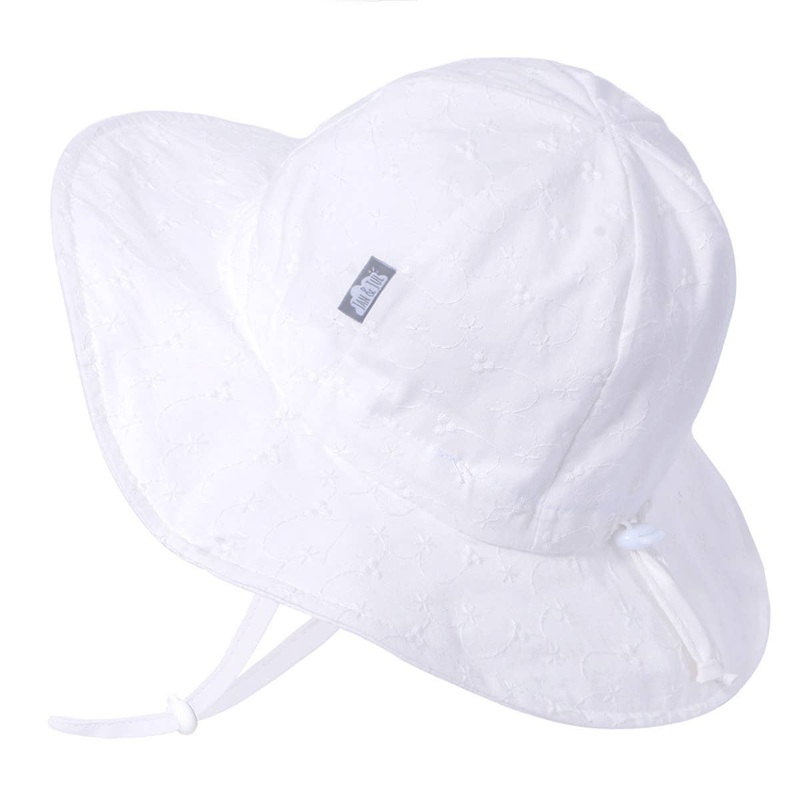 White Eyelet | Cotton Floppy Sun Hat: M