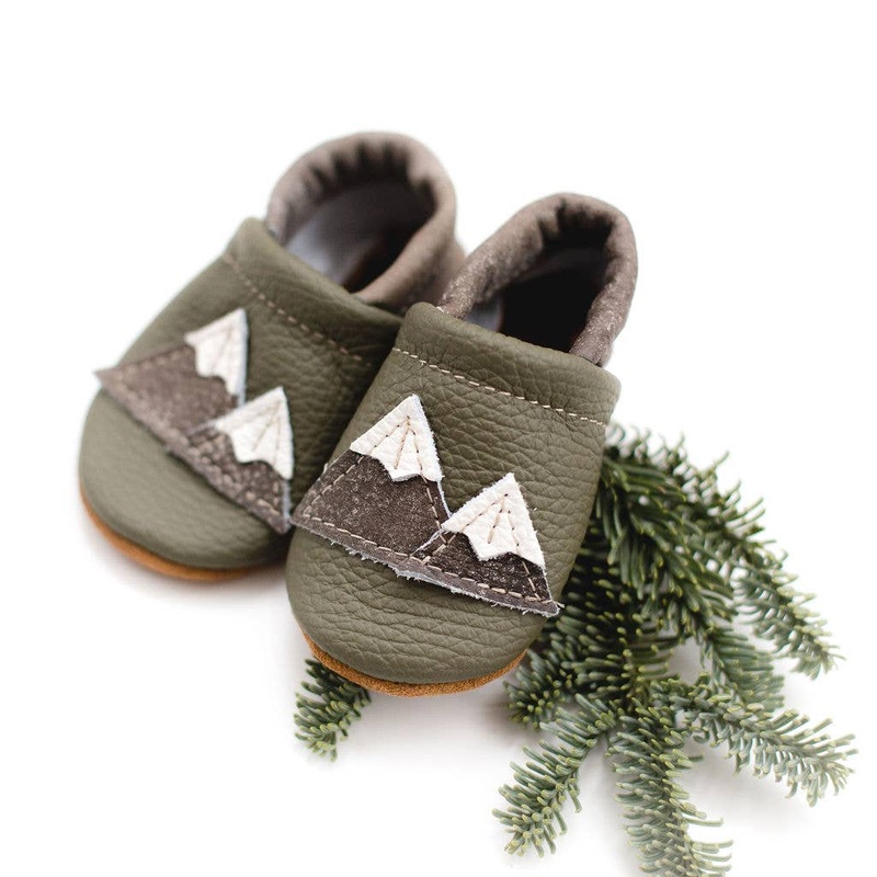 Baby Leather Shoes with Design | Lichen Mountains 6M