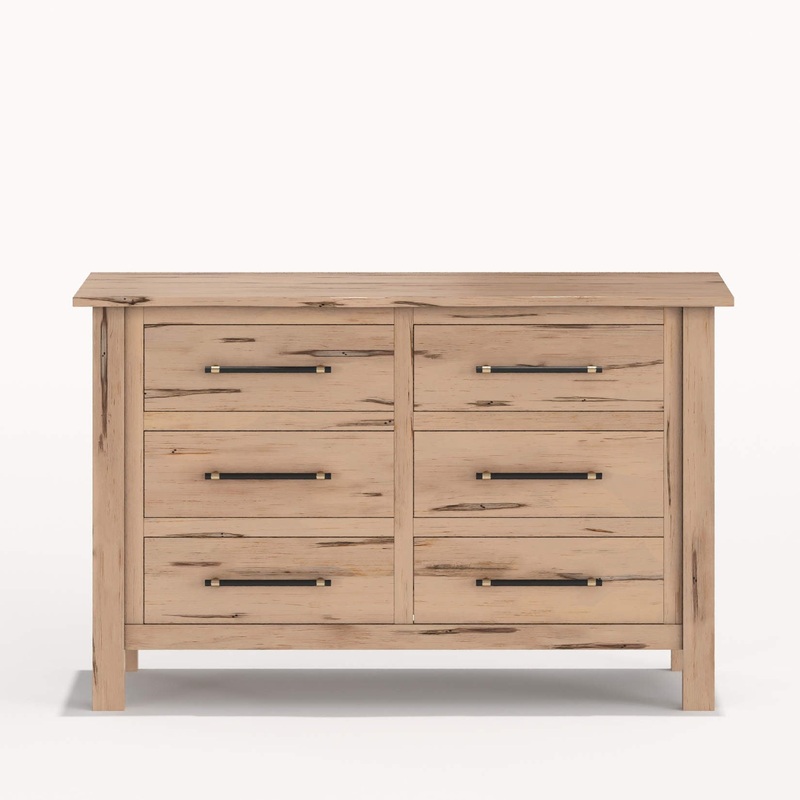 Milk Street Baby Tiegen 6-Drawer Dresser Granola Champagne Bronze