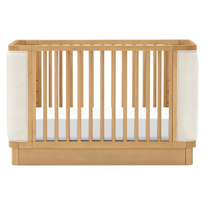 Babyletto Bondi Boucle 4-in-1 Convertible Crib Honey with Ivory Boucle