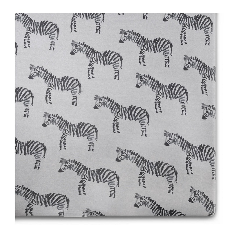 Oilo Zebra Jersey Crib Sheet