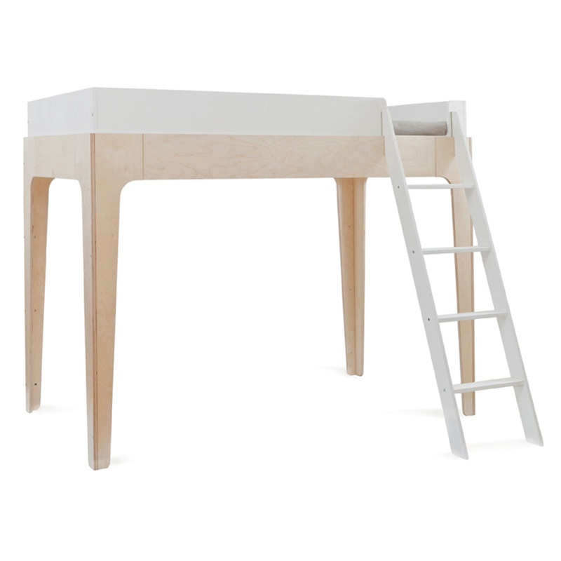 Perch Full Loft Bed white & birch