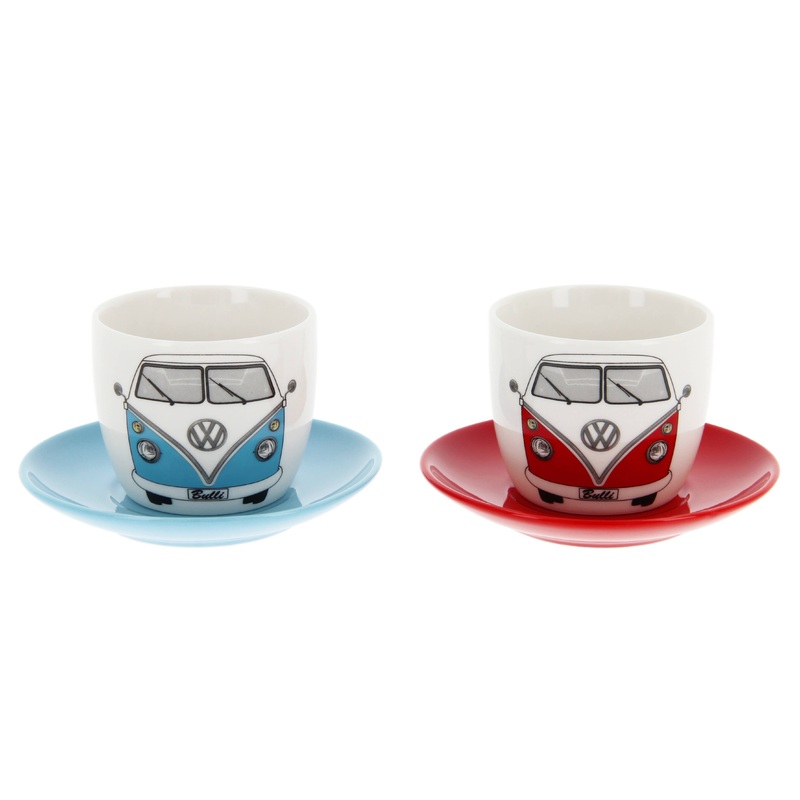 VW T1 Bus Espresso Cup 2-pc Set 100ml – Front/BL & RD