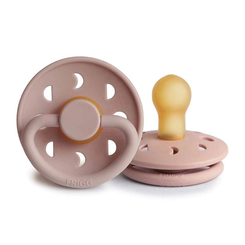 Frigg Natural Rubber Pacifier Moon Phase, Blush 0-6 Months