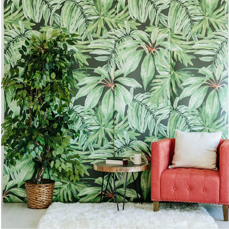 Banana Leaf Mural Traditional Wallpaper