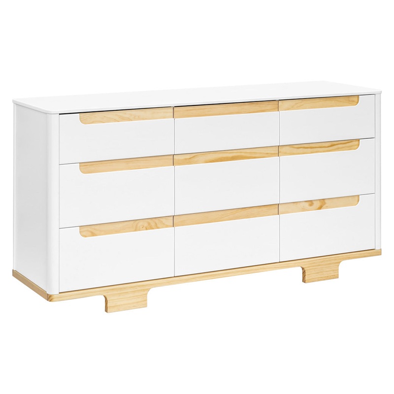 Yuzu 9-Drawer Dresser White/Natural