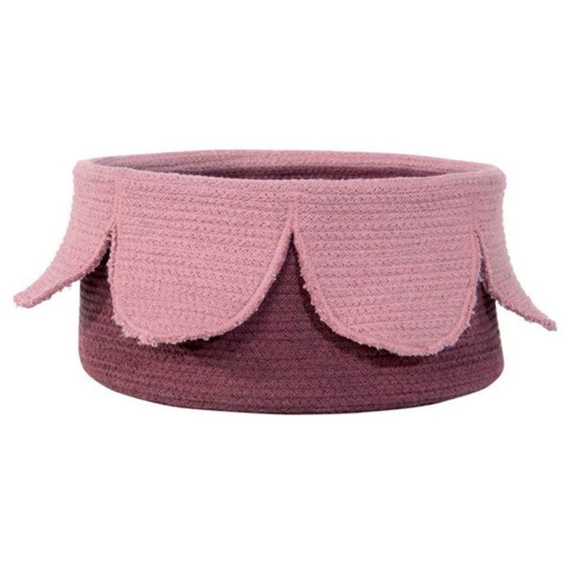 Lorena Canals Basket Petals Ash Rose – Dark Aubergine