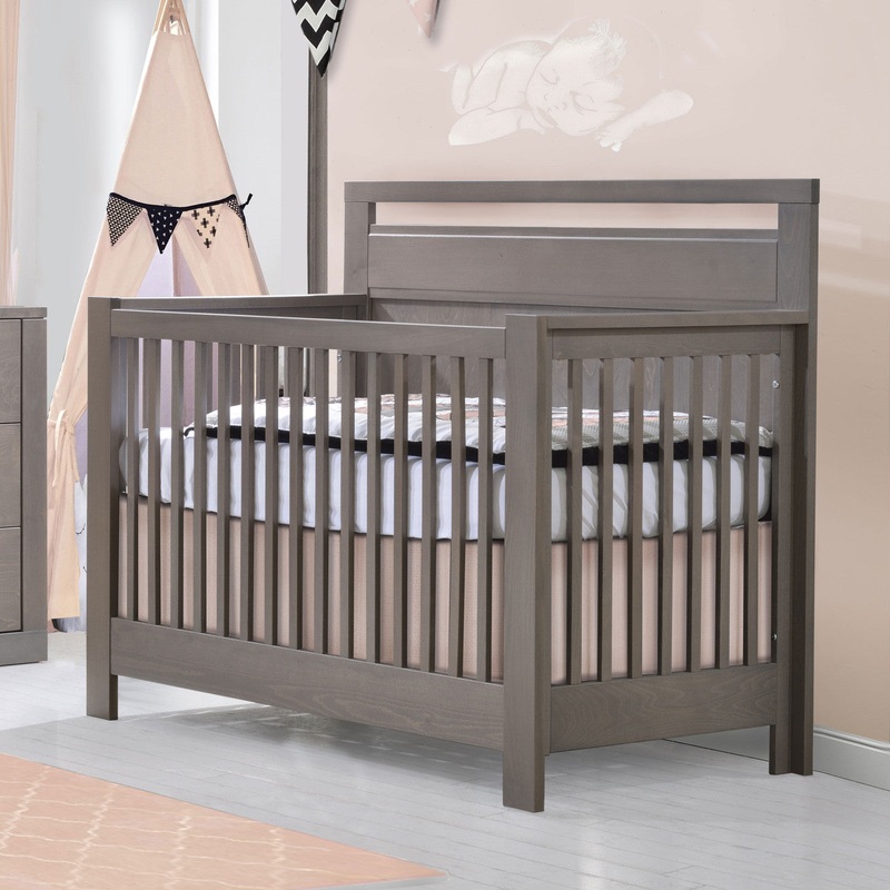 NEST Milano Collection 5 in 1 Convertible Crib in Grigio