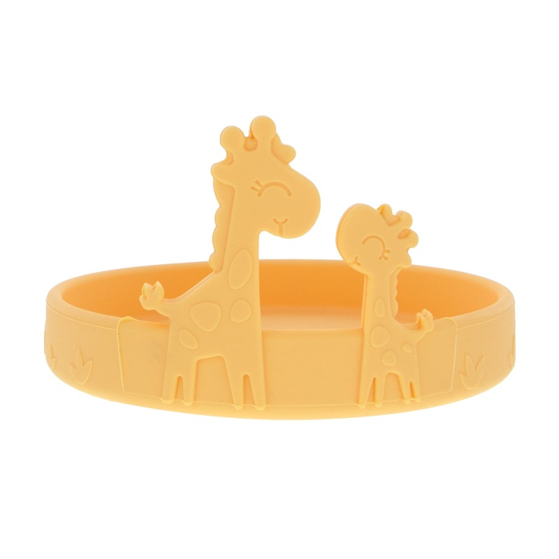 Animal Friends All Silicone Plate Yellow Giraffe