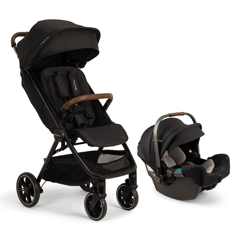 TRVL lx Stroller + PIPA Series Travel System Caviar PIPA rx Caviar